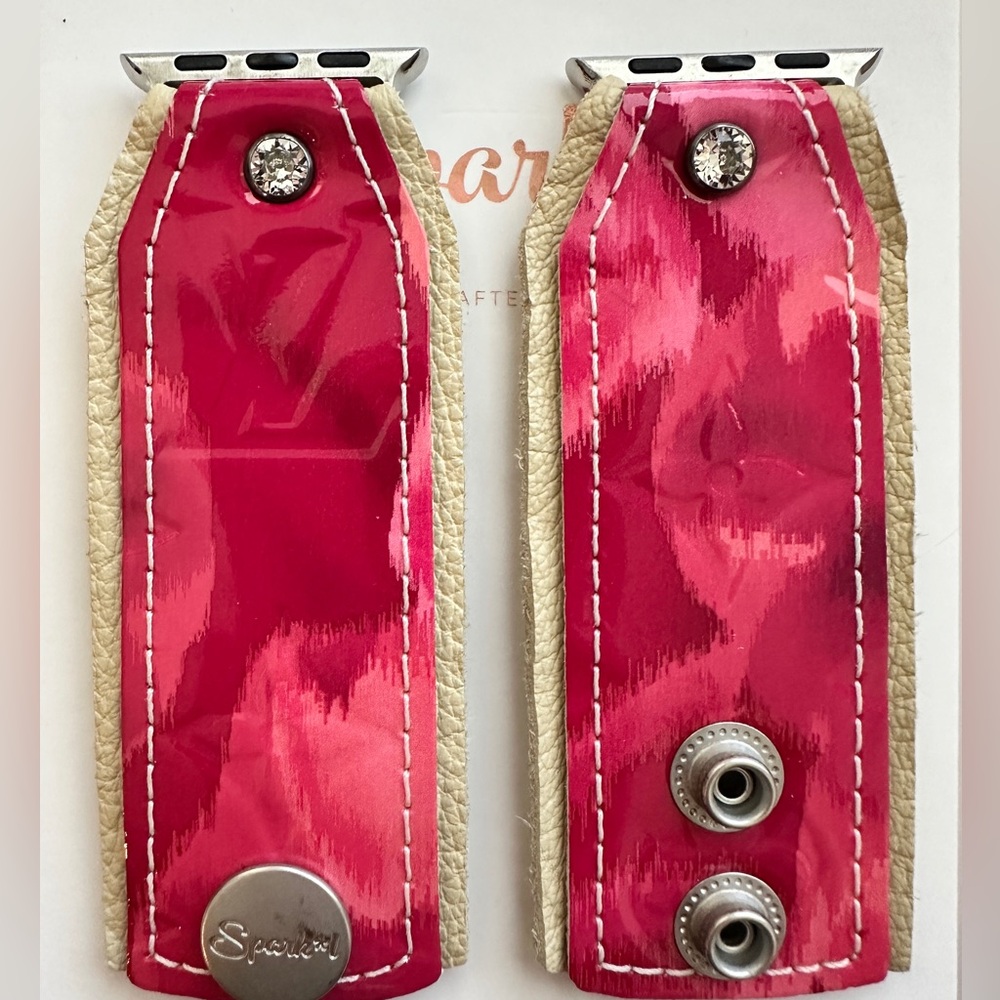 Louis Vuitton Pink and Cream Watch Strap - Picture 2 of 6